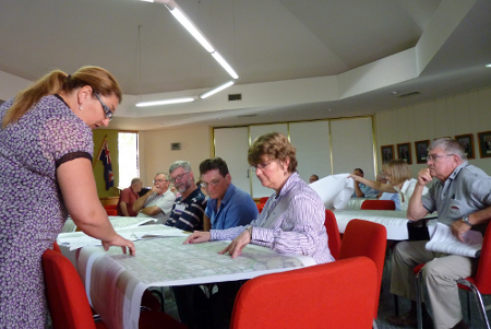 Michelle running Narrabri CBD Masterplan public consultation